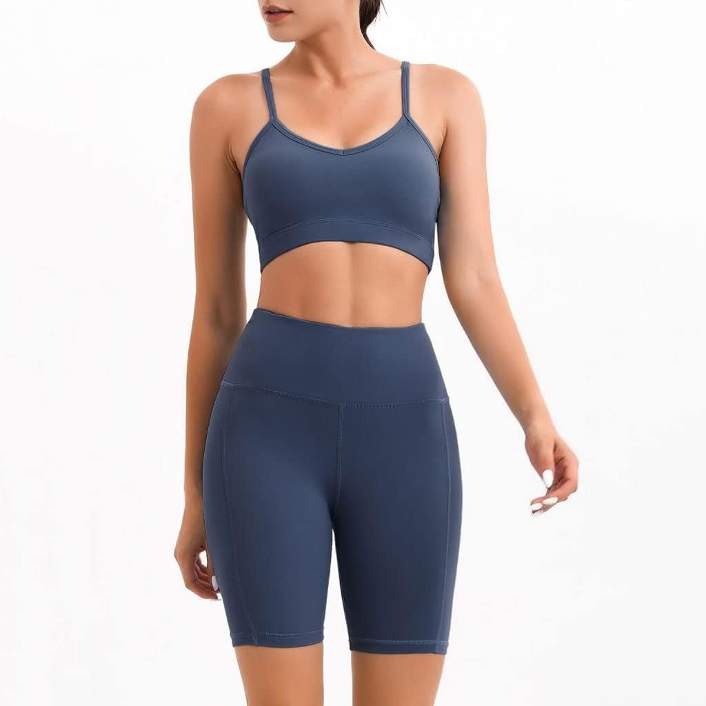 Workout Sportswear Gym Fitness Suits Female Clothes High Waist Leggings Sport Top Crop Yoga Set Seamless