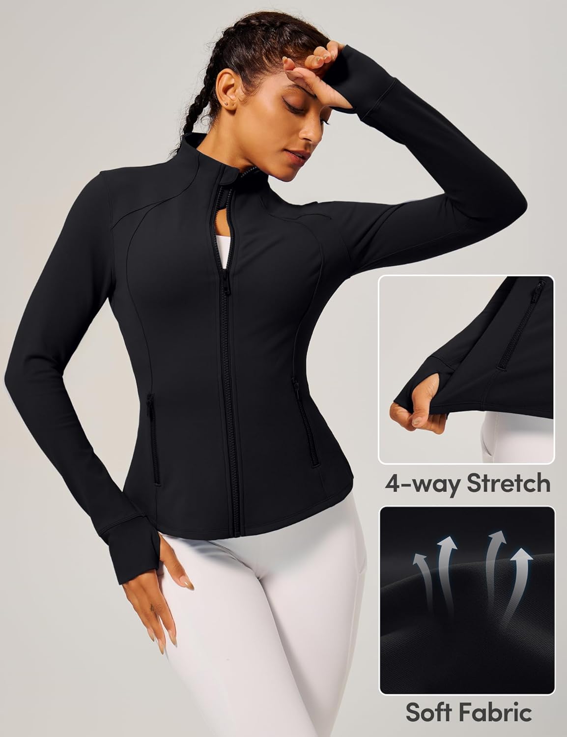 Workout Jacket & Tummy Control Leggings Set – Fit All-Day Comfort
