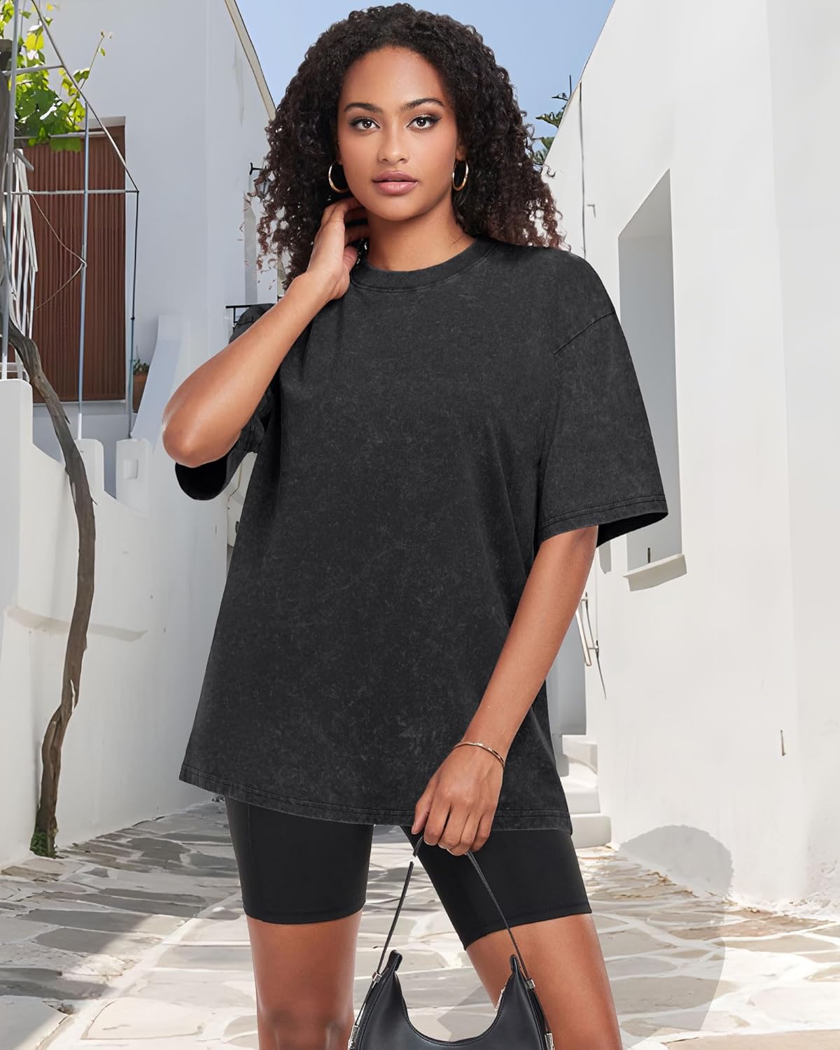 Tshirts for Short Sleeve Crew Neck Vintage Basic Loose Casual Tees 2026