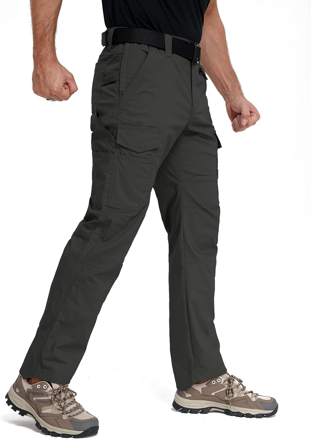 Flex Ripstop Tactical Cargo Pants Water Resistant Hiking EDC Stretch Construction Work Pants with 14 Pockets