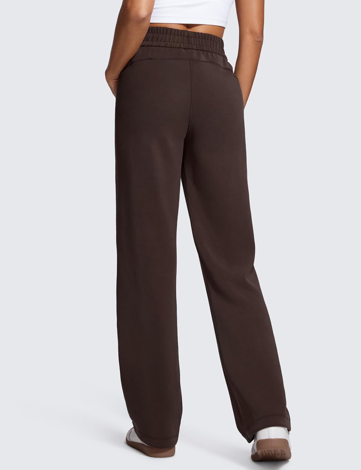 Straight Leg Casual Sweatpants - Modal Lounge Travel Pants with Pockets