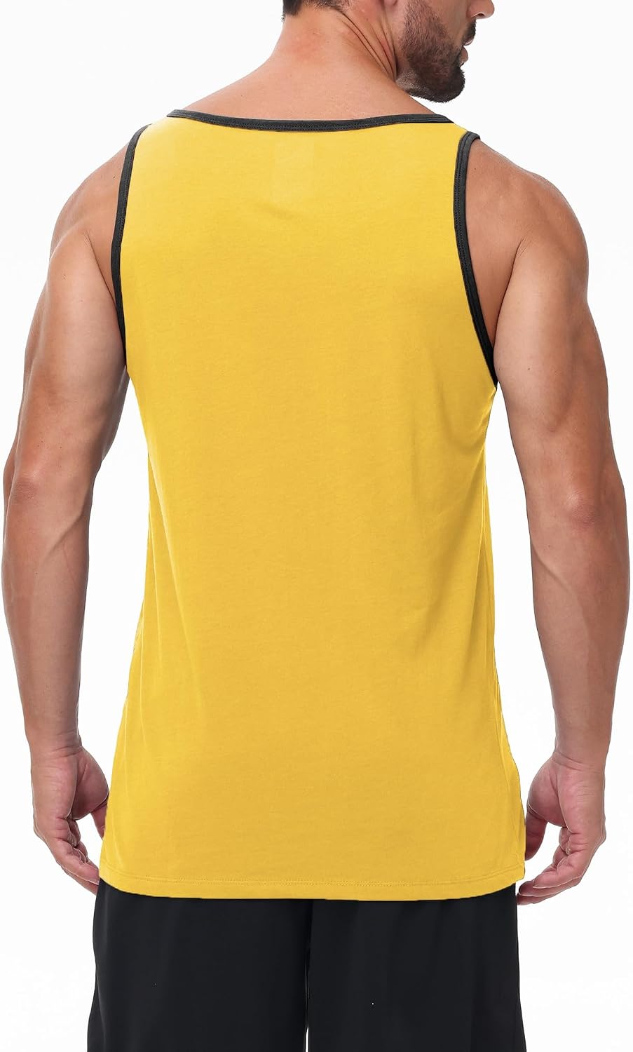 Muscle Tank Top Athletic Sleeveless Shirt Breathable Cotton Polyester Blend for Gym and Casual Wear