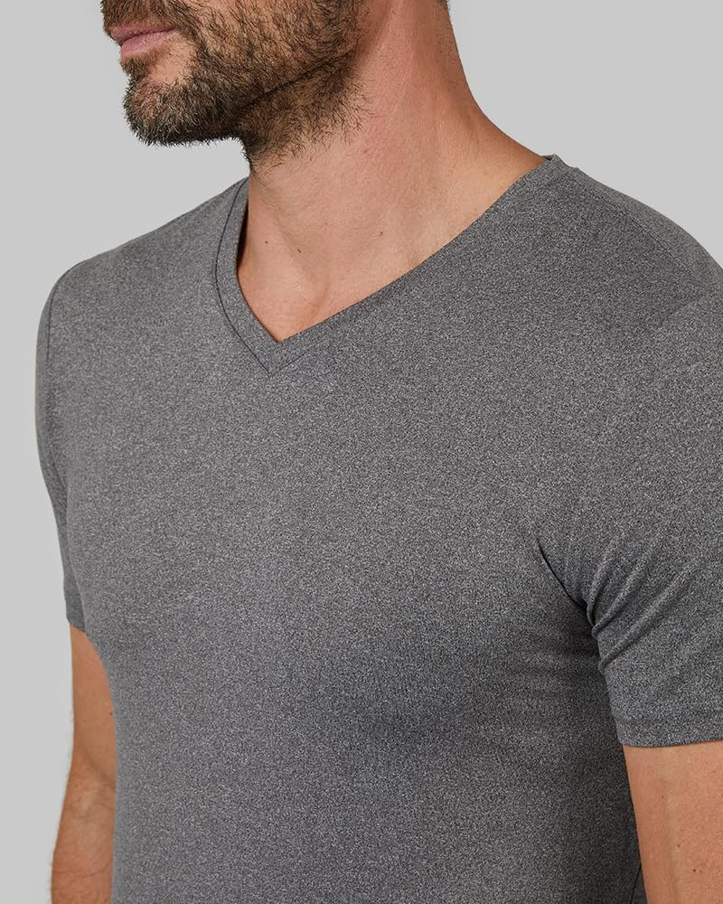 Cool Vneck T-Shirt Anti-Odor 4-Way Stretch Moisture Wicking