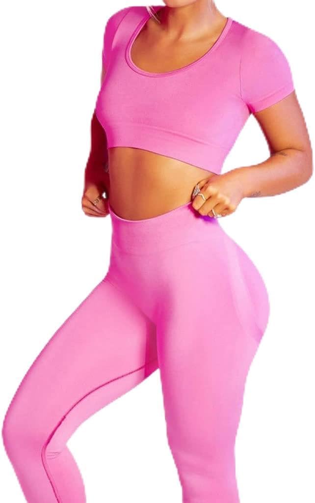 Seamless Yoga Set Sport Suit Sportswear Gym Workout Clothes 's Tracksuit Two Piece Female