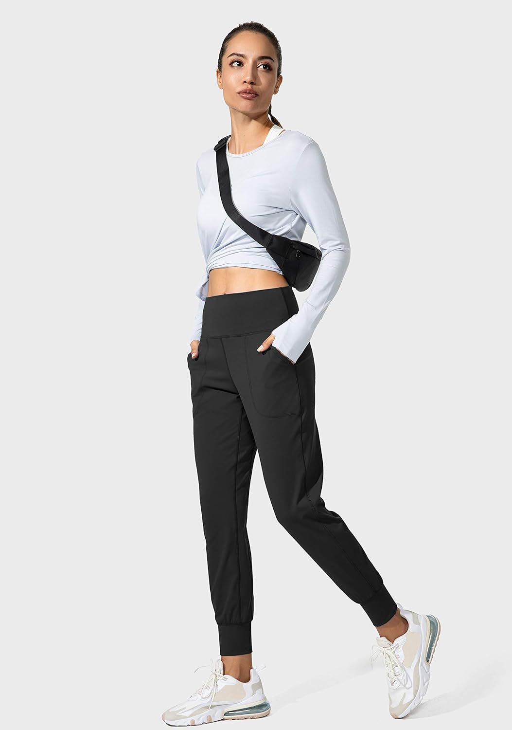 Joggers High Waisted Yoga Pants with Pockets Leggings for Workout Athletic Lounge