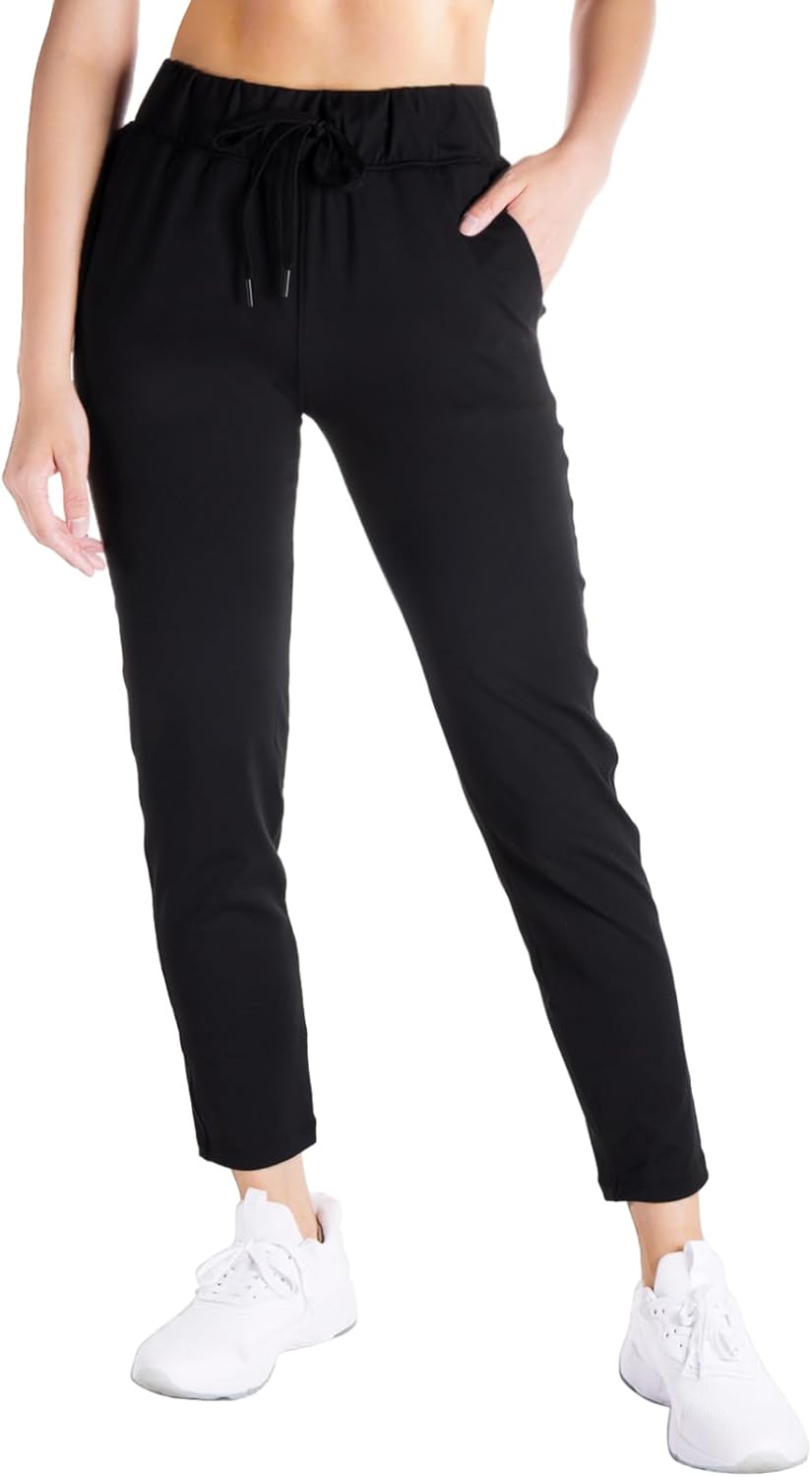 7 8 On The Go Ankle Pants with Pockets Stretch Travel Pants Yoga Casual Lounge Wear