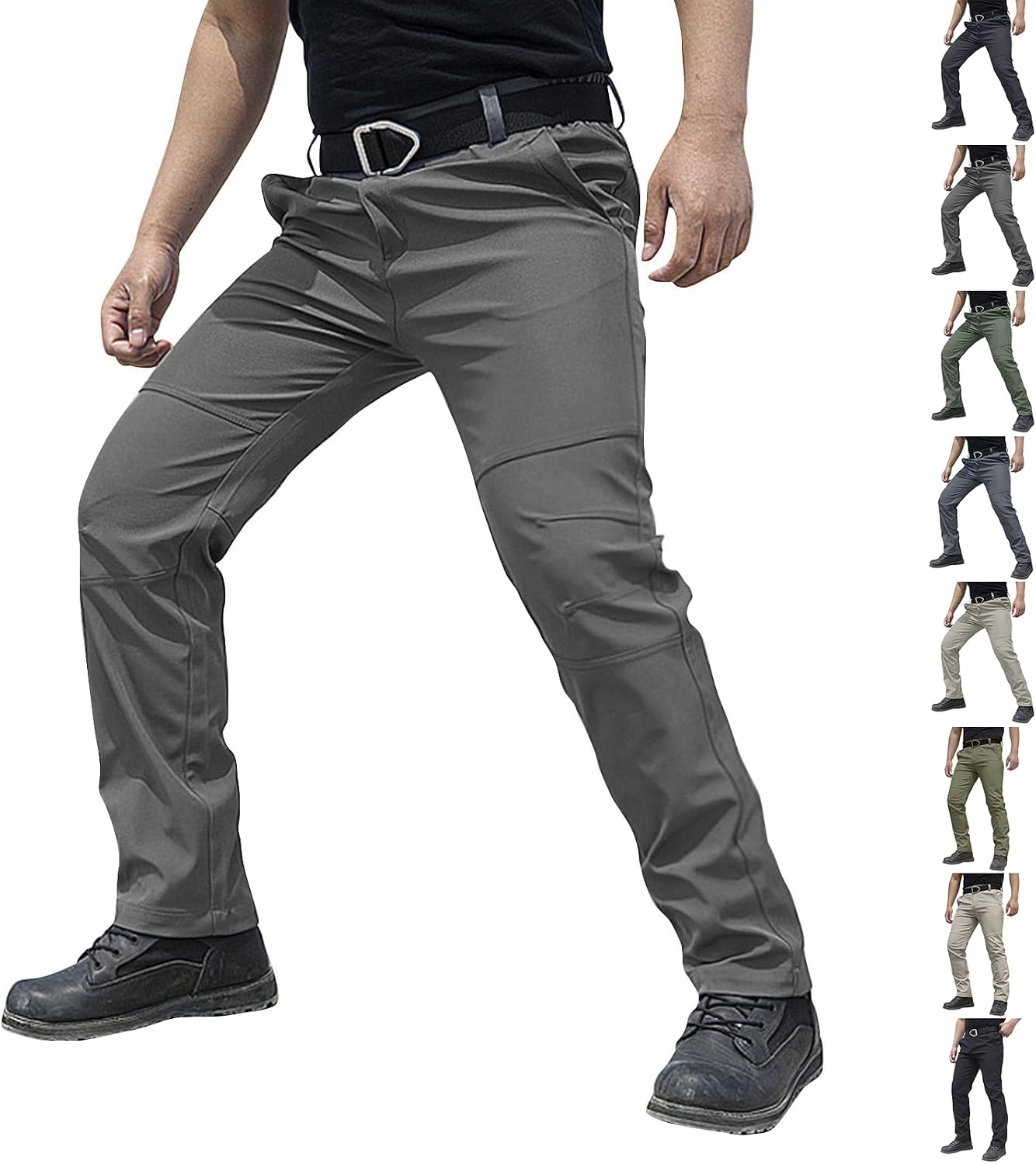 Tactical Pants for Flex Ripstop Water Resistant Hiking Pants Slim Fit Quick Dry Waterproof Trousers Multi-Pockets