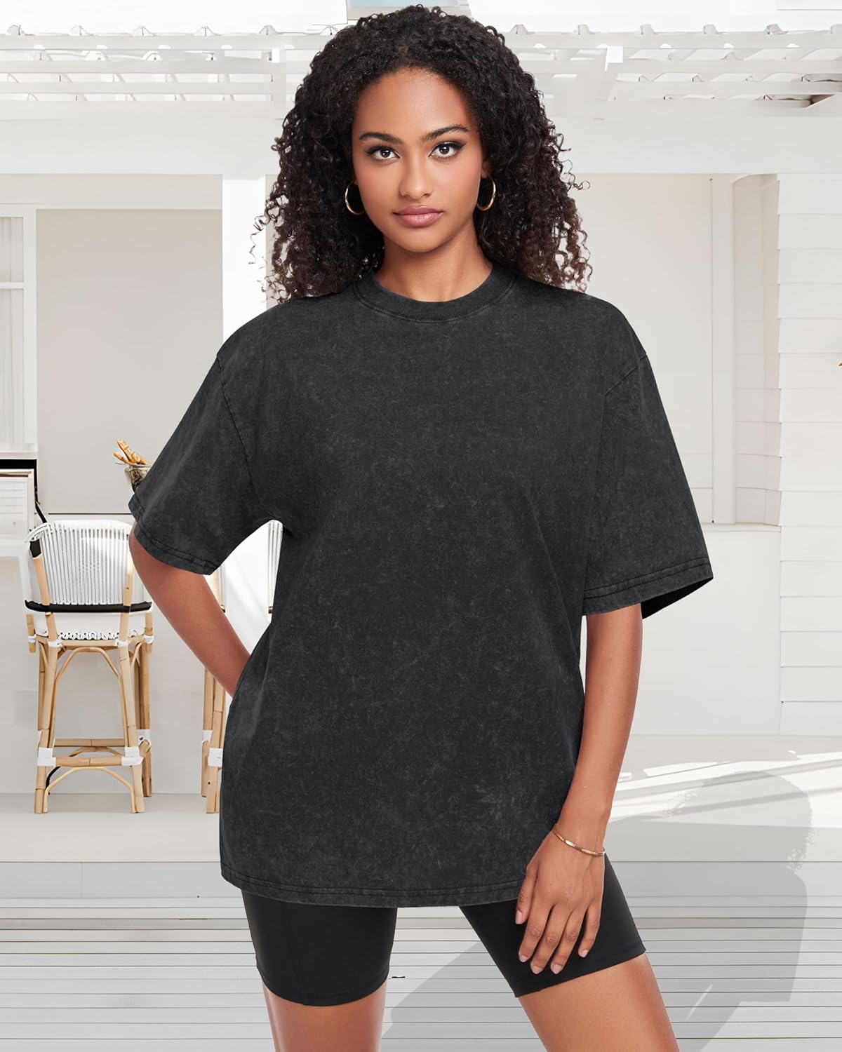 Tshirts for Short Sleeve Crew Neck Vintage Basic Loose Casual Tees 2026