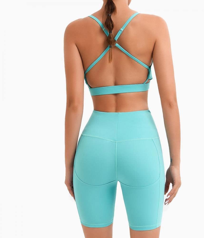 Yoga Set Seamless Workout Sportswear Gym Fitness Suits Female Clothes High Waist Leggings Sport Top Crop