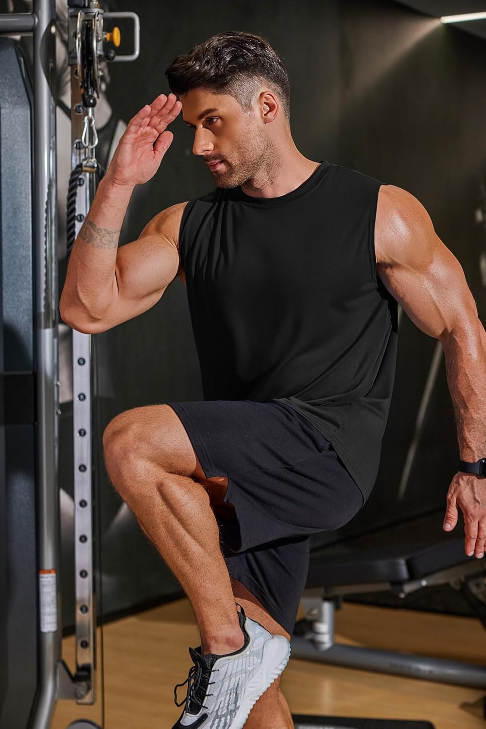 Workout Tank Tops Gym Muscle Tee Bodybuilding Fitness Sleeveless T Shirts