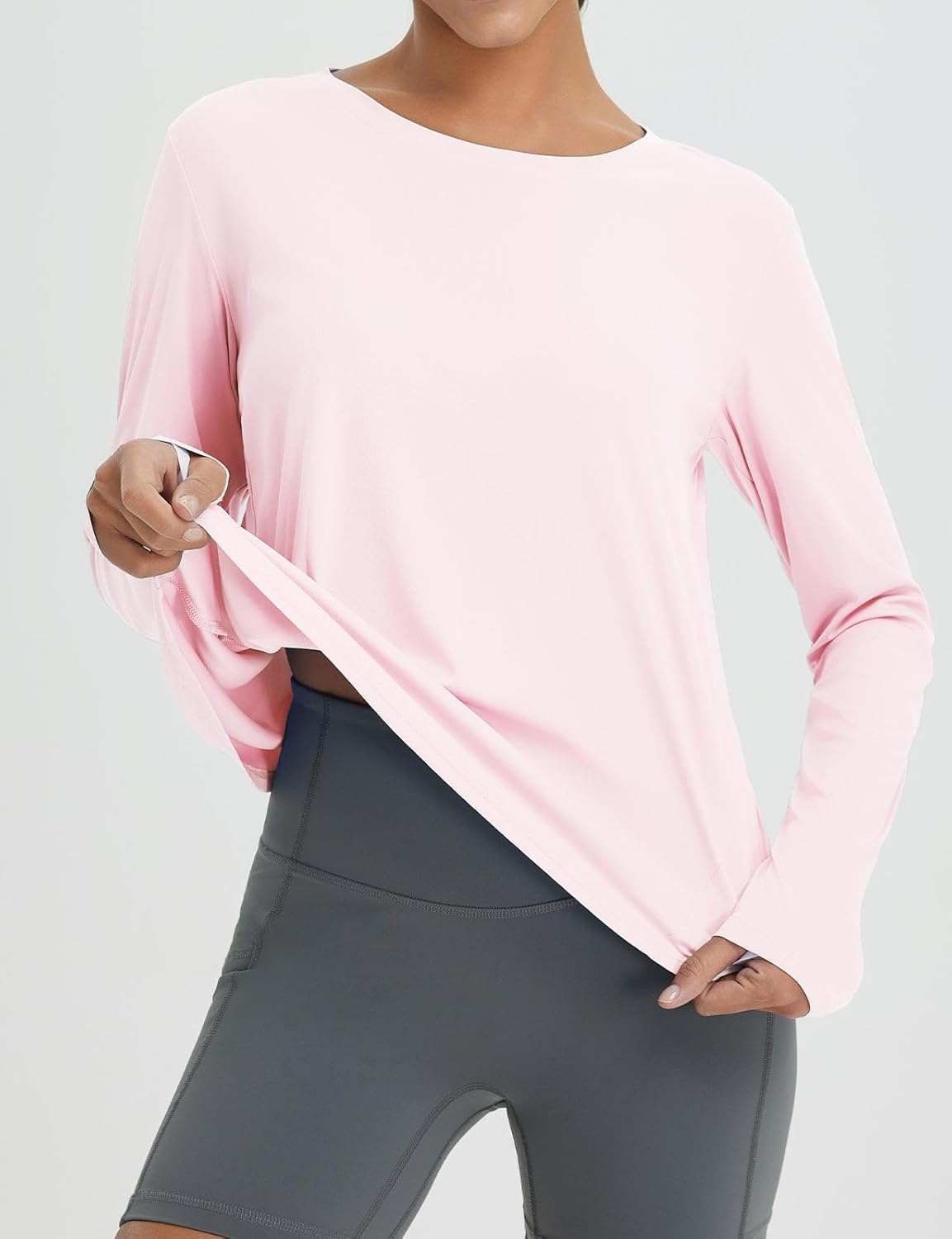 Running Sun Shirts Short Sleeve UPF 50 Workout Tops UV Athletic Split Back Quick Dry