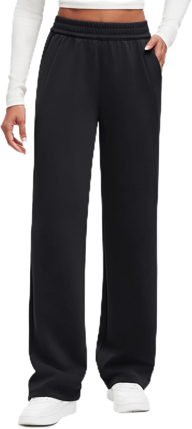 Modal Soft Wide Leg Sweatpants for High Waisted Casual Lounge Travel Pants with Pockets