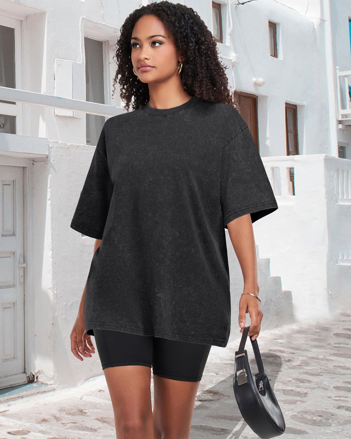Tshirts for Short Sleeve Crew Neck Vintage Basic Loose Casual Tees 2026