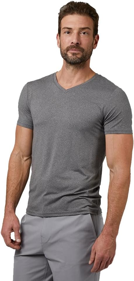 Cool Vneck T-Shirt Anti-Odor 4-Way Stretch Moisture Wicking