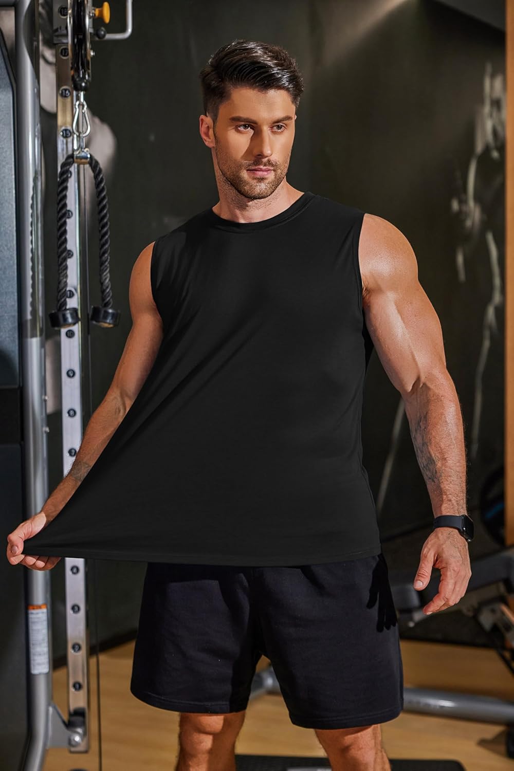 Workout Tank Tops Gym Muscle Tee Bodybuilding Fitness Sleeveless T Shirts