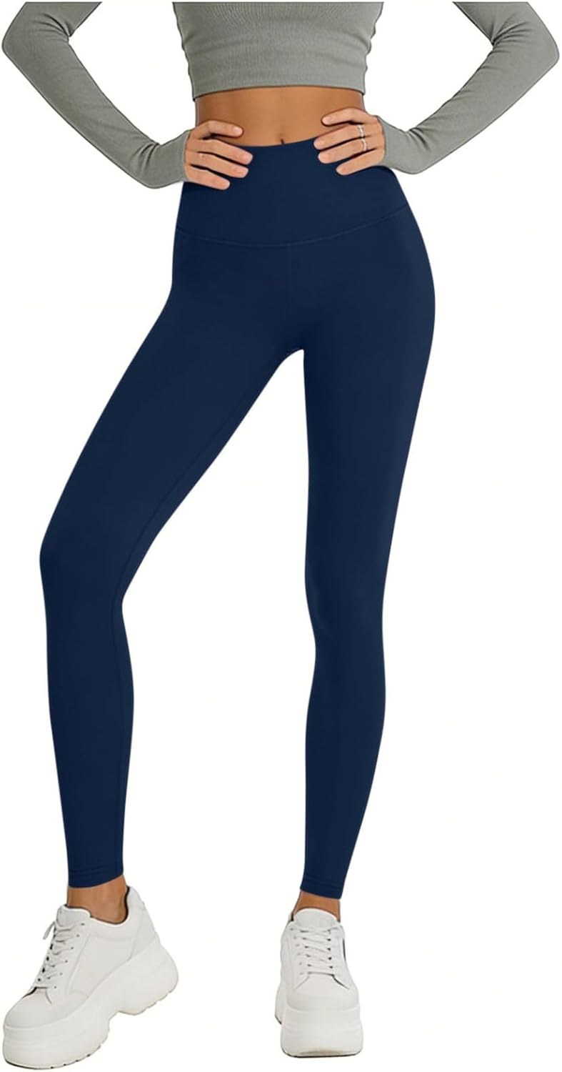 High Waisted Leggings for Tummy Control Fit Stretch Workout Soft Yoga Pants for Running