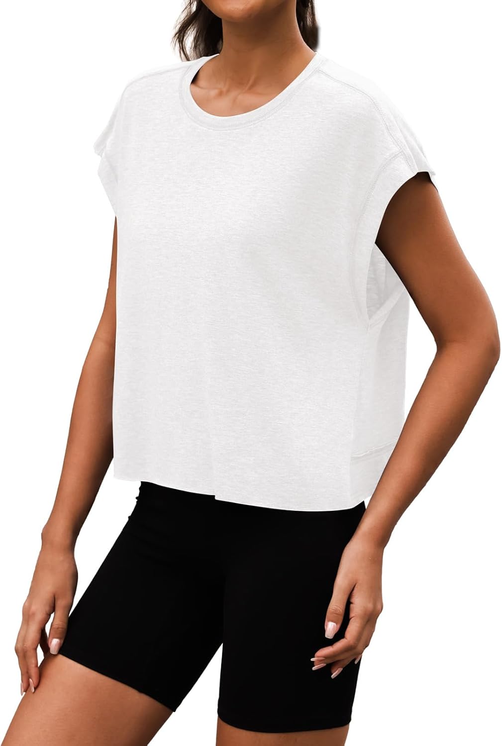 Open Back Workout Shirts Short Sleeve Tops Casual Yoga Y2k Athletic Gym Running Crop Tees