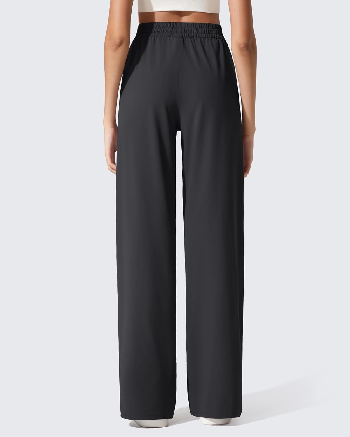 Track Pant with Pockets Wide Leg Jogging Sweatpants Drawstring Casual Trousers