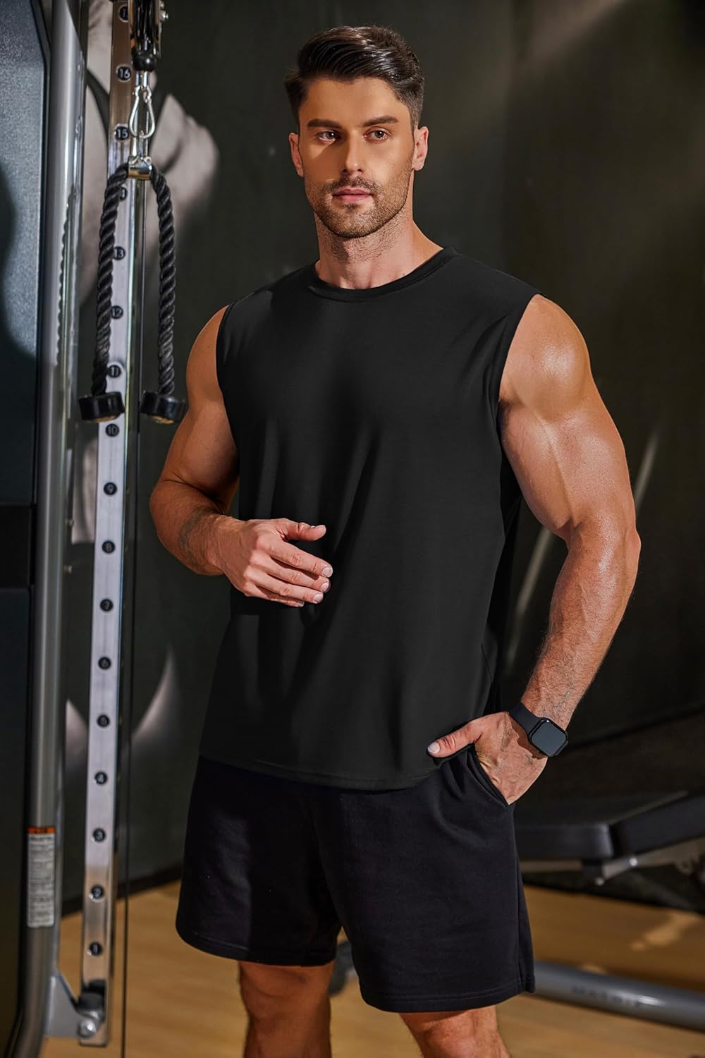 Workout Tank Tops Gym Muscle Tee Bodybuilding Fitness Sleeveless T Shirts