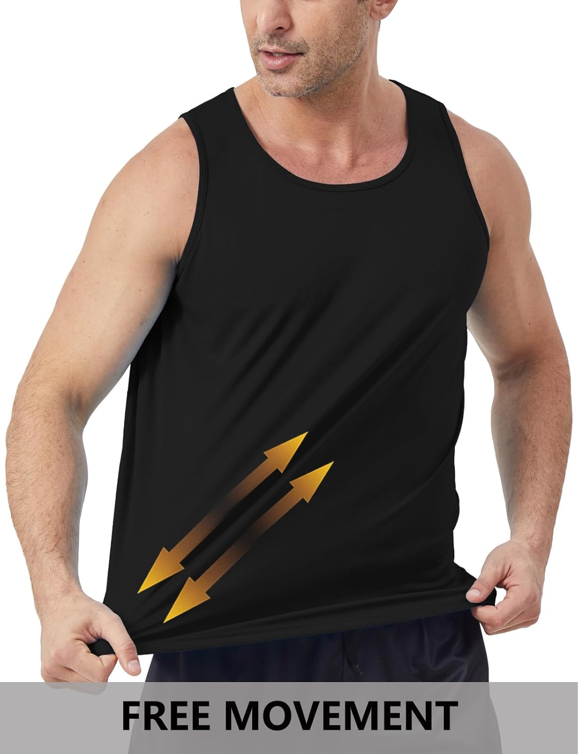 UPF 50 Tank Top Quick Dry Sleeveless Workout Muscle Shirt UV Protection Swimming Beach Summer T Shirts