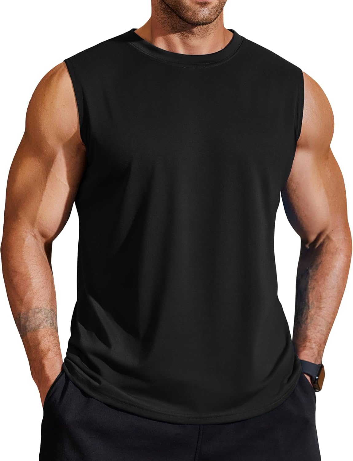 Workout Tank Tops Gym Muscle Tee Bodybuilding Fitness Sleeveless T Shirts