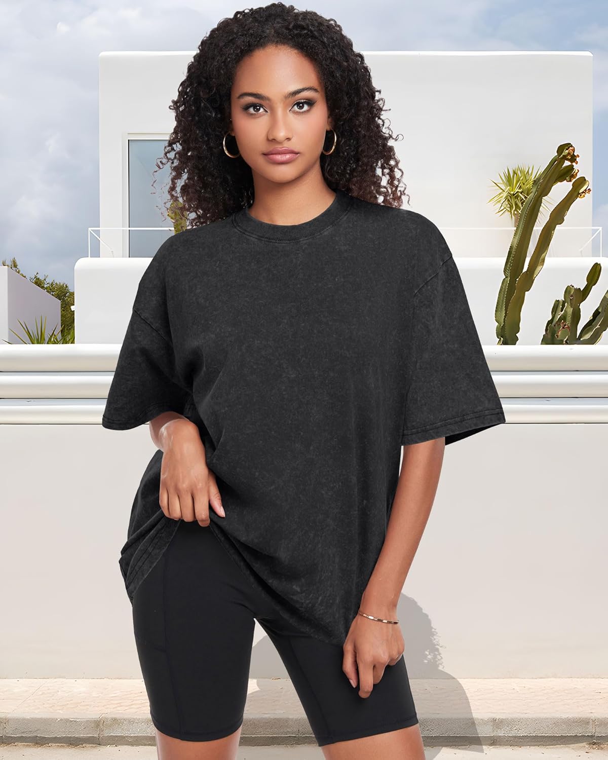 Tshirts for Short Sleeve Crew Neck Vintage Basic Loose Casual Tees 2026