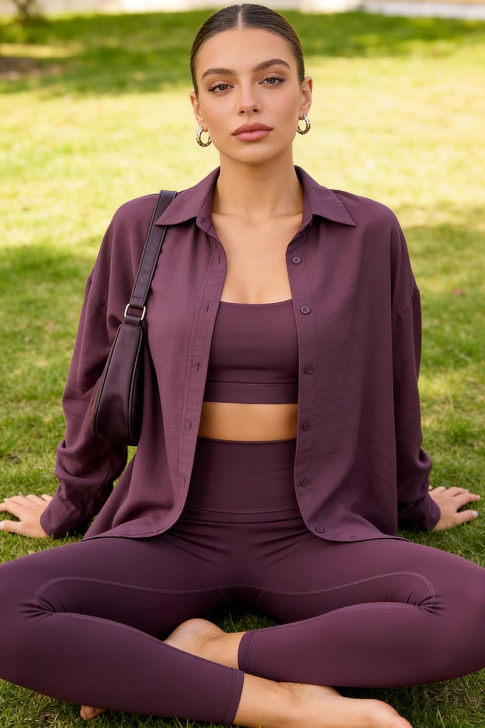 Workout Sets for 2 Piece Seamless High-Waisted Leggings & Cross Back Padded Sports Bra for Yoga Pilates